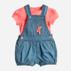 Дитячий костюм (боді-футболка + напівкомбінезон) для дівчинки Cool Club CCG1805262-00 86 см Різнокольоровий (5902568984257) - зображення 1