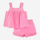 Дитячий літний костюм (майка + шорти) для дівчинки Cool Club CCG2403255-00 86 см Рожевий (5903977324429) - зображення 1
