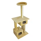 Дряпка Lucky Pet будинок "Говерла" хутро, бежевий, 54x54x129 см