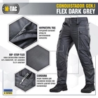 Тактичні штани M-Tac Conquistador Gen I Flex Dark Grey з місцем під вставки-наколінники Розмір 30/34 - зображення 8