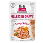 Вологий корм для кішок Brit Care Cat Pouch філе у соусі пікантний лосось 85 г