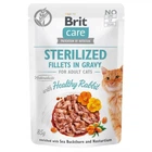 Вологий корм для кішок Brit Care Sterilised Fillets In Gravy with Healthy Rabbit 85 г