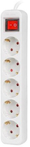 Listwa przeciwprzepięciowa Lanberg Power Strip 5 gniazd 1.5 m White (PS1-05F-0150-W) - obraz 1