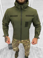 Осіння тактична куртка софтшел squat oliva S - зображення 1