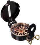 Компас магнитный туристический Marine Compass Black в металлическом корпусе с фиксацией стрелки