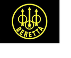 Шеврон патч "BERETTA" черный на липучке велкро