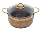 Кастрюля антипригарная Brioni Royal Stone Ti̇gereye 24 см 5 л 3.5 мм толщиной 1764-047