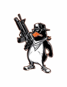 Шеврон патч " Бойовий пінгвін " на липучці велкро - зображення 1