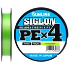 Шнур Sunline Siglon PE х4 150m (салатовий) #3.0/0.296mm 50lb/22.0kg