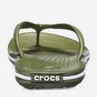 Klapki japonki męskie Crocs Crocband 11033-37P 39-40 (M7/W9) 25 cm Zielony/Biały (191448299849) - obraz 5