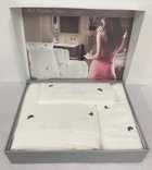 Подарочный набор полотенец Maison D'or Reve De Papillon White-Red 3 шт в коробке