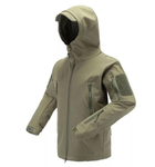 Тактична чоловіча куртка Softshell зелена 3хл - зображення 7