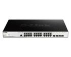 Комутатор D-Link DGS-1210-28MP/F4A 24x1GE PoE, 4xSFP 1G, PoE бюджет 370W, Smart Black