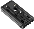 УМБ Powerbank 10000 mAh + 4 зарядні кабелі Black (4260272286458) - зображення 1