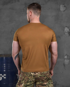 Тактическая мужская потоотводящая футболка С Богом за Украину XL койот (85917) - изображение 5
