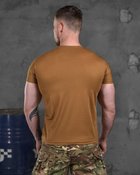 Тактическая мужская потоотводящая футболка С Богом за Украину M койот (85917) - изображение 5