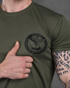 Армейская мужская футболка Военная Разведка потоотводящая M олива (85910) - изображение 5