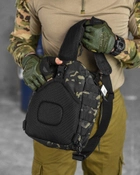 Рюкзак патрульний однолямковий SILVER KNIGHT 8л darck РГ4625 - зображення 6