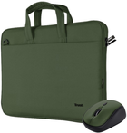 Torba na laptop Trust Bologna 16" + Mysz Green (8713439249897) - obraz 1