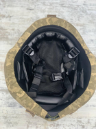 Кавер на каску мич с креплением для очков шлем маскировочный чехол на каску Mich цвет пиксель тактический - изображение 6