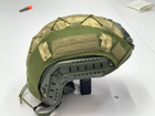 Кавер на каску фаст размер M/L шлем маскировочный чехол на каску Fast цвет пиксель ЗСУ - изображение 6