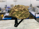 Кавер на каску міч з кріпленням для окулярів шолом маскувальний чохол на каску Mich колір мультикам армійський - зображення 5