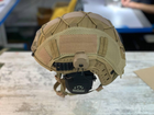 Кавер на каску фаст розмір S шолом маскувальний чохол на каску Fast колір койот армійський - зображення 1