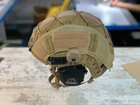 Кавер на каску фаст размер M/L шлем маскировочный чехол на каску Fast цвет койот тактический - изображение 5