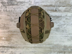 Кавер на каску фаст размер M/L шлем маскировочный чехол на каску Fast цвет м.к-койот ЗСУ - изображение 2