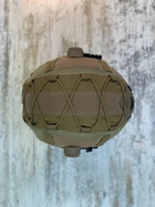 Кавер на каску фаст размер XL шлем маскировочный чехол на каску Fast цвет койот армейский - изображение 5