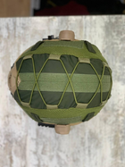 Кавер на каску фаст размер M/L шлем маскировочный чехол на каску Fast цвет олива армейский - изображение 3