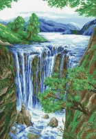 Набір алмазної вишивки Алмазна мозаїка ВОДОСПАД 40x58 см (DM-045)