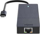 USB-C хаб Rapoo 6 в 1 Black (6940056114105) - зображення 3