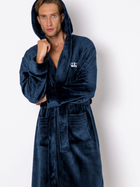 Szlafrok frotte męski Aruelle William bathrobe blue M Granatowy (5907479343087) - obraz 3