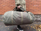 Сумка рюкзак баул тактичний баул, ЗСУ, баул армійська олива/піксель 120 літрів - зображення 8