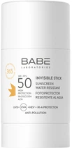 Солнцезащитный невидимый прозрачный стик для лица и тела BABE Laboratorios Sun Protection SPF 50 30 г (8436571632142)