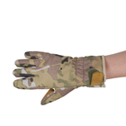 Тактичні зимові рукавиці Softshell мультикам S - зображення 5