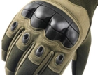 Сенсорні тактичні рукавички олива L - зображення 3