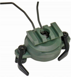 Кріплення на шолом адаптер для тактичних навушників Peltor, Eamor, Walker, 3M FAST олива - зображення 2