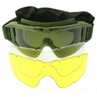 Тактические очки-маска защитные, 3 сменных стекла Attack - изображение 2