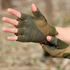 Тактичні рукавички Oakley без пальців Оліва, XXL - зображення 4