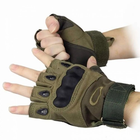 Тактичні рукавички Oakley без пальців Оліва, XXL - зображення 5