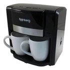 Кофеварка капельная Rainberg RB-613 (0,3 л, 500 Вт) с двумя керамическими чашками, маленькая кофемашина