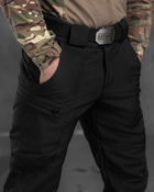 Тактические штаны софтшел черные draft высокая талия M - изображение 6