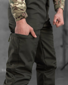 Тактичні штани softshell oliva з гумкою L - зображення 5