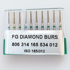 Бор алмазный FG стоматологический турбинный наконечник упаковка 10 шт UMG КОНУС 1,2/8,0 мм 314.165.534.012 - изображение 1