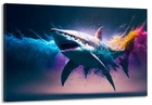 Картина на холсте в гостиную / спальню Акула MLP_244 (30х60 см)