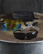 Набор очки баллистические защитные в чехле Oakley со сменными стеклами - изображение 1