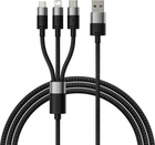 Kabel Baseus StarSpeed micro-USB - Lightning - USB Type-C 0.6 m Black (P10319900111-00) - obraz 1