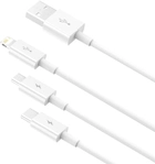 Кабель Baseus Superior Data micro-USB - Lightning - USB Type C 0.5 м White (P10320105221-01) - зображення 2